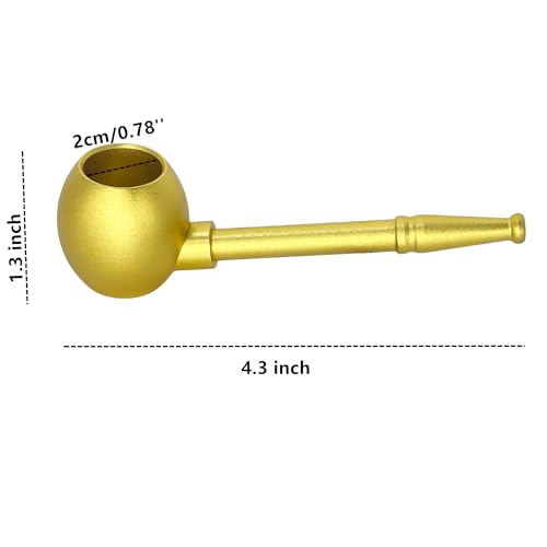 Beginner Classic Brass Retro Pipe - |5 Inch Large Bowl for Smoking Enthusiasts
| Classic Brass Retro Pipe with Large Bo