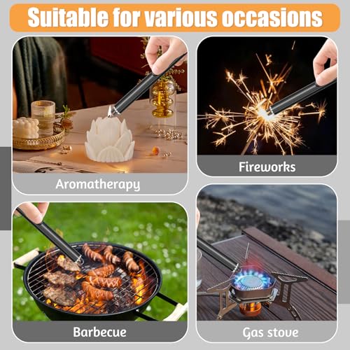 2 Pack Windproof Flameless Electric Candle Lighters for BBQ and Camping
| USB Rechargeable Double Safety Lock Design El